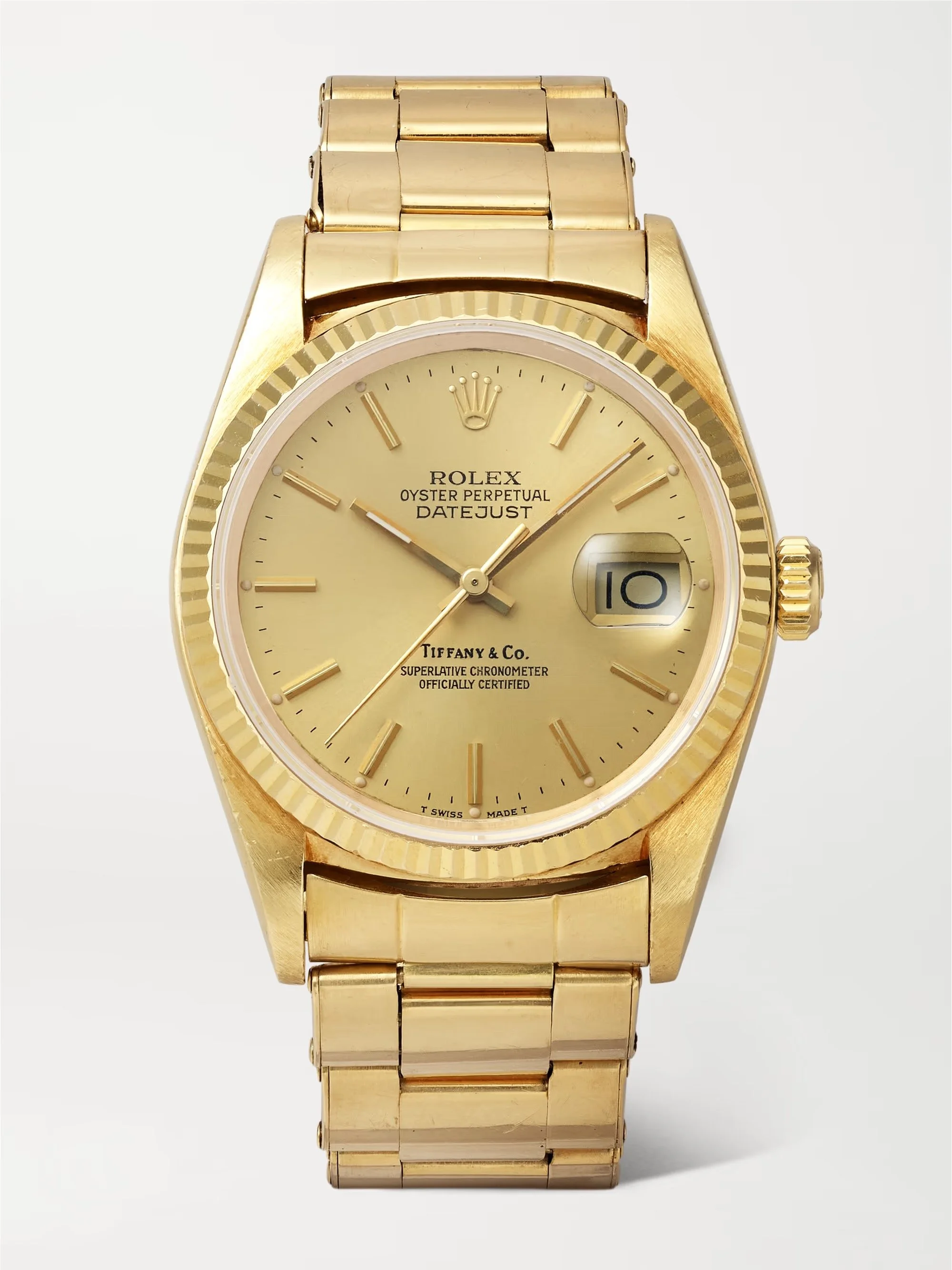 Tiffany & Co. 18K ゴールド 腕時計 Rolex “Tiffany & Co.” Datejust Reference 16018 in 18K Yellow Gold